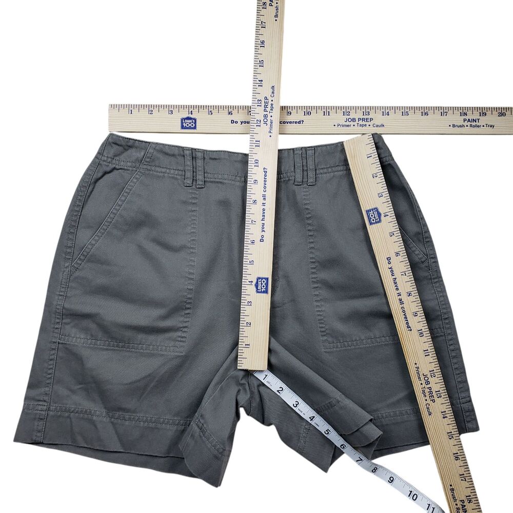 Vintage Liz Caliborne Lizwear Shorts Womens 8 Gray Chino Y2K Casual - Picture 7 of 10